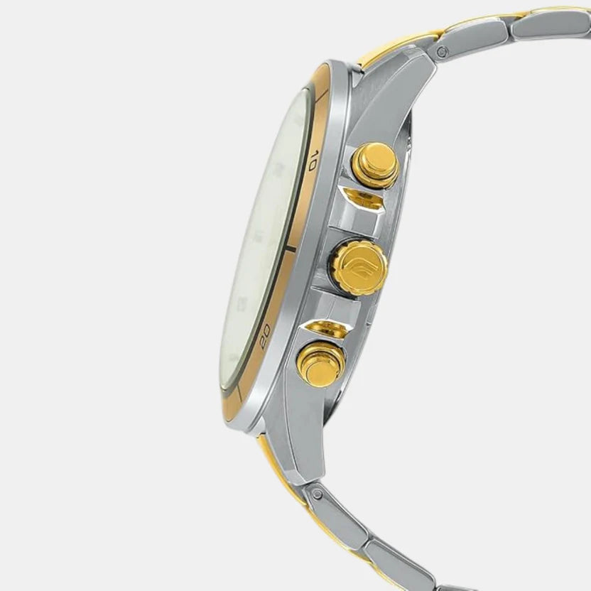 Casio Edifice Men Quartz Silver Dial Chronograph Stainless Steel Watch EX273