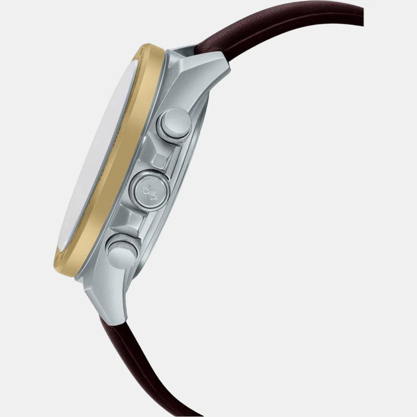 Casio Edifice Men Quartz Black Dial Analog-Digital Leather Watch EX530