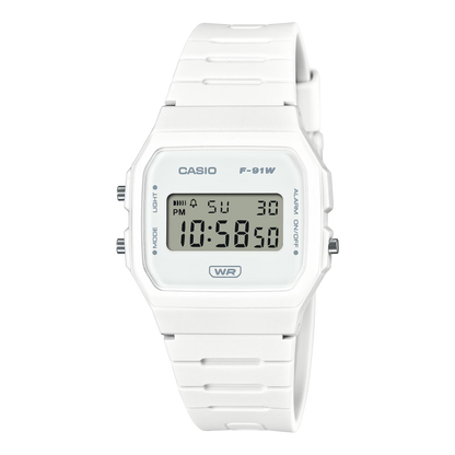 Casio F-91WB-7A White Unisex Digital Watch D372