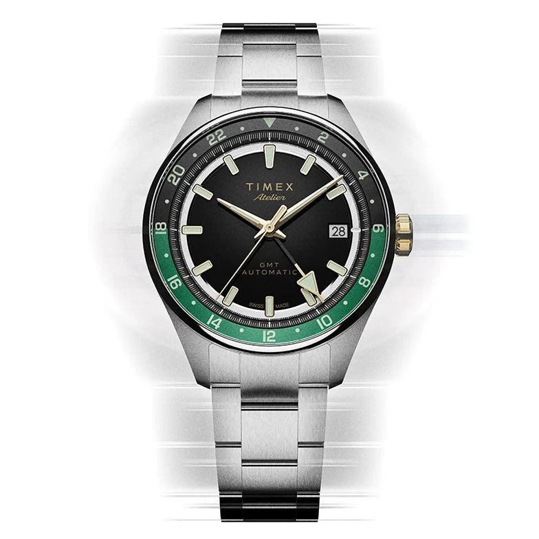 Timex Atelier GMT Première M1a 38mm Swiss Made Automatic Stainless Steel Bracelet
