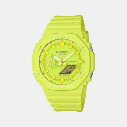 Casio G-Shock Men Quartz Yellow Dial Analog-Digital Resin Watch G1523