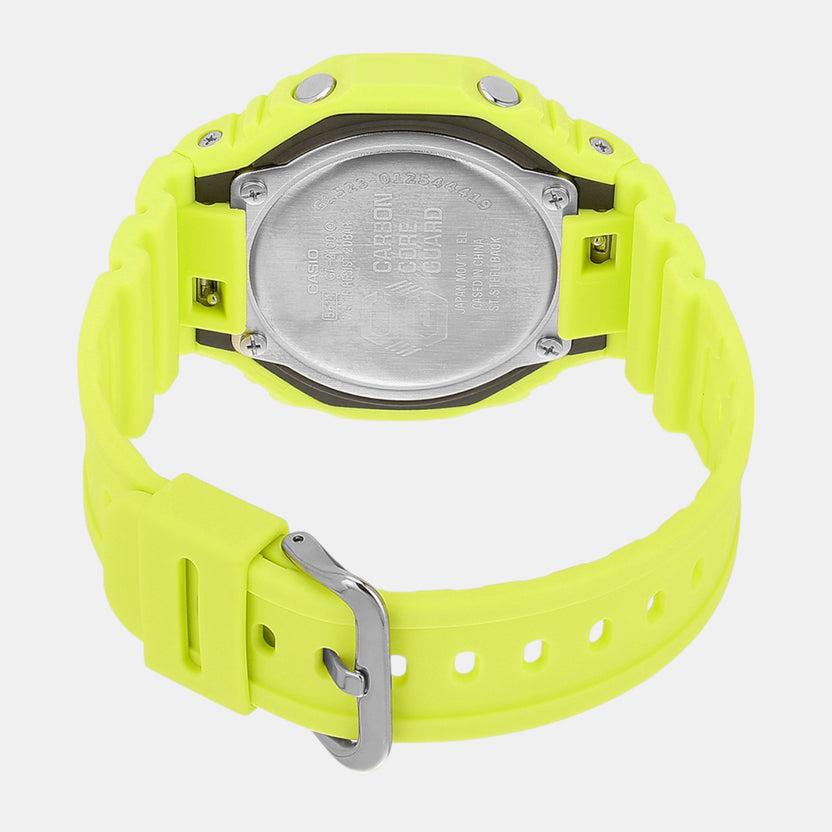Casio G-Shock Men Quartz Yellow Dial Analog-Digital Resin Watch G1523