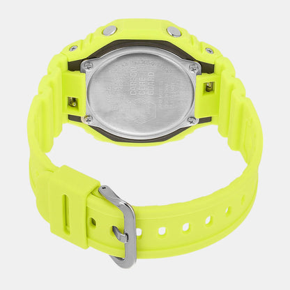 Casio G-Shock Men Quartz Yellow Dial Analog-Digital Resin Watch G1523