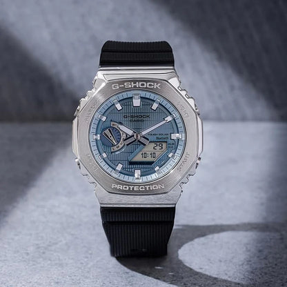 Casio G-Shock Men Quartz Turquoise Dial Analog-Digital Resin Watch G1582