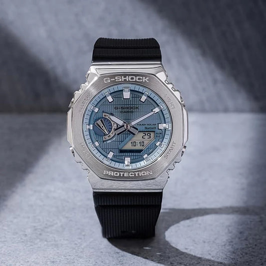 Casio G-Shock Men Quartz Turquoise Dial Analog-Digital Resin Watch G1582