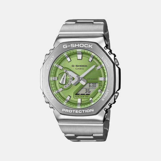 G-Shock Men Quartz Green Dial Analog-Digital Stainless Steel Watch G1611