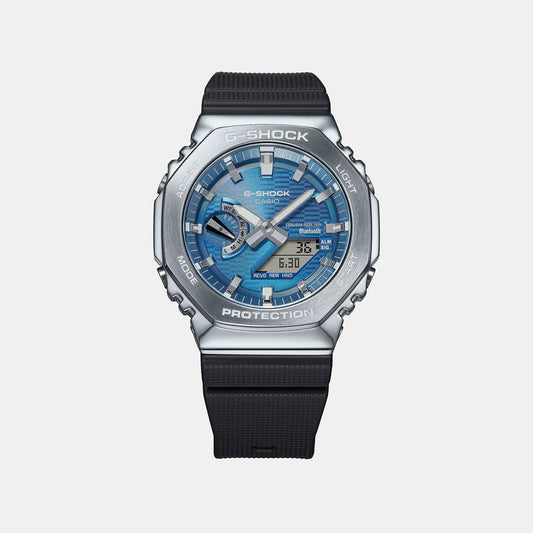 Casio G-Shock Men Quartz Blue Dial Analog-Digital Resin Watch G1734 GBM-2100A-2BDR