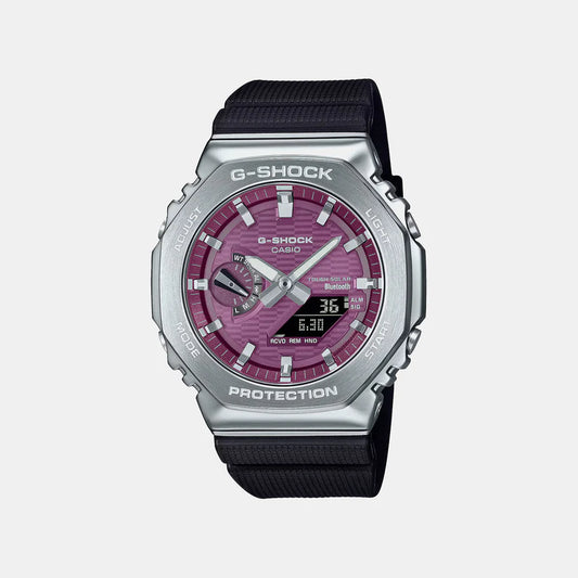 Casio G-Shock Men Quartz Burgundy Dial Analog-Digital Resin Watch G1735 GBM-2100A-4BDR