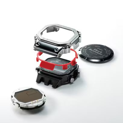Casio G-Shock Metal GMW-B5000D-1DR Digital Dial Stainless Steel Solid Band Men's Watch G842