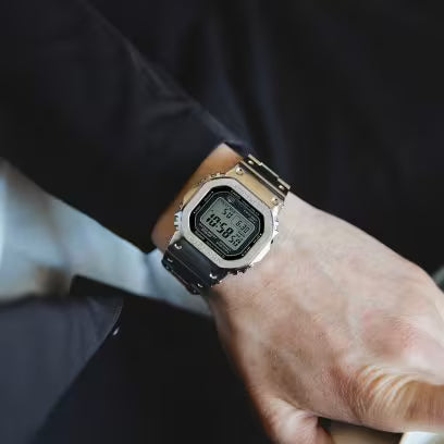 Casio G-Shock Metal GMW-B5000D-1DR Digital Dial Stainless Steel Solid Band Men's Watch G842