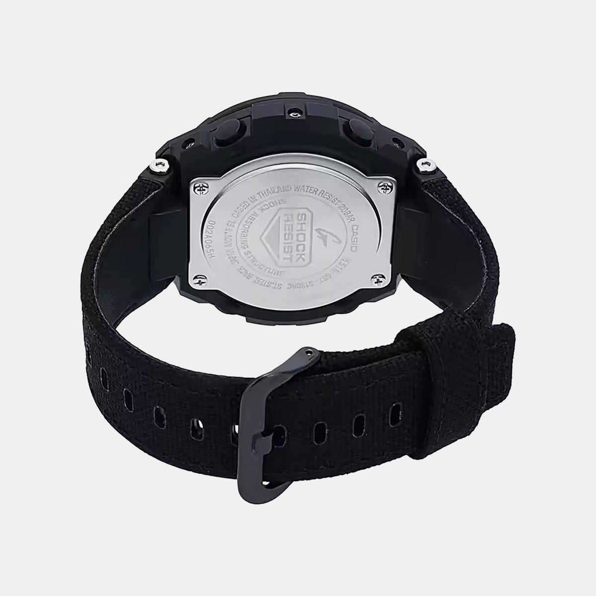 G-Shock Men Quartz Black Dial Analog-Digital Fabric Watch G858