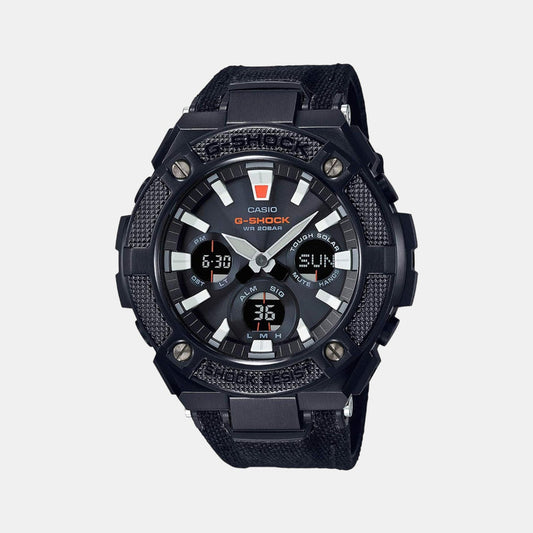 G-Shock Men Quartz Black Dial Analog-Digital Fabric Watch G858