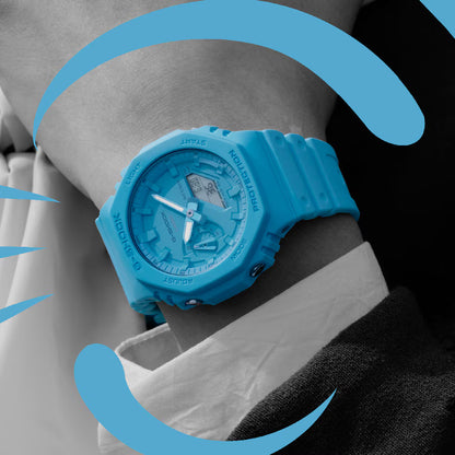G-Shock Men Quartz Blue Dial Analog-Digital Resin Watch G1521