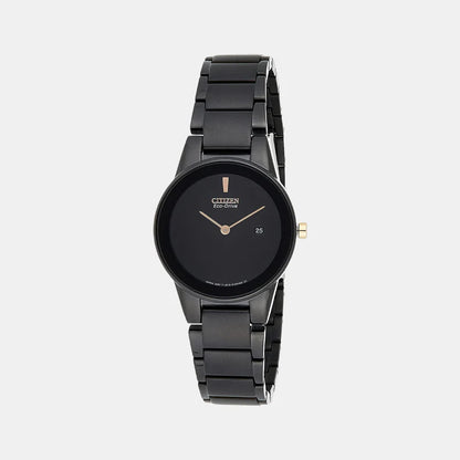 Citizen  Axiom Eco-Drive Women Black Dial Analog Stainless Steel Watch GA1055-57F