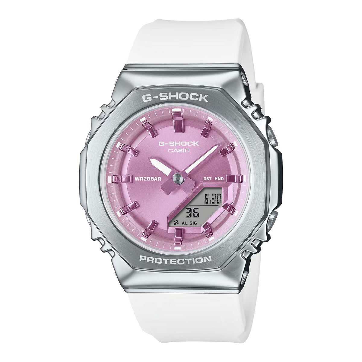 G-Shock Women Quartz Pink Dial Analog-Digital Resin Watch G1656