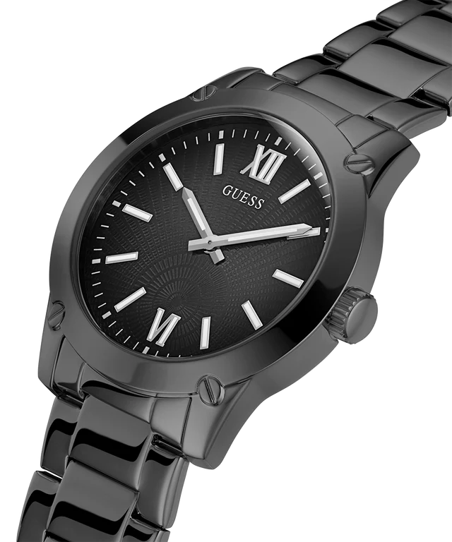 Guess Stainless Steel Analog Black Dial Men Watch-Gw0574G3, Black Band