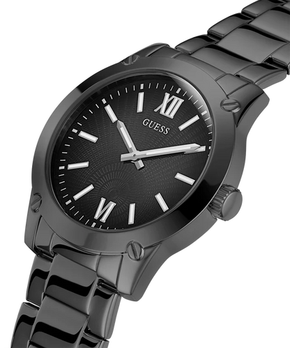 Guess Stainless Steel Analog Black Dial Men Watch-Gw0574G3, Black Band