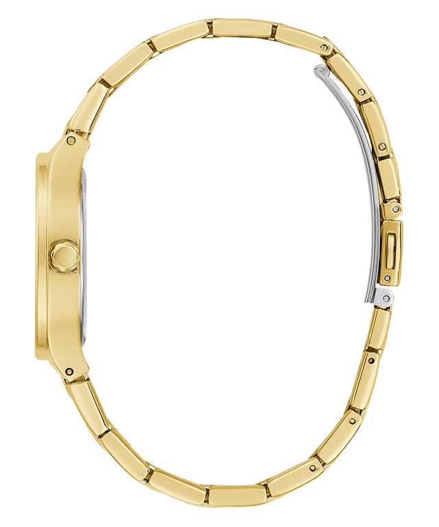 GUESS Women Champagne Square Stainless Steel Dial Analog Watch- GW0615L2