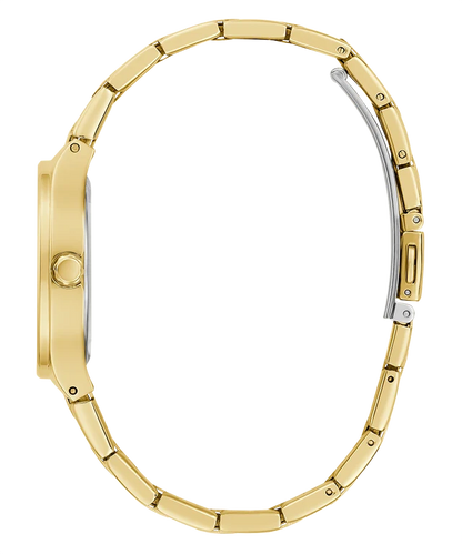 GUESS Women Champagne Square Stainless Steel Dial Analog Watch- GW0615L2