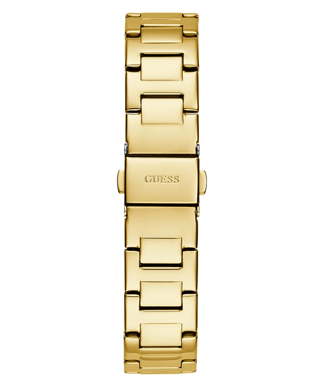 GUESS Women Champagne Square Stainless Steel Dial Analog Watch- GW0615L2