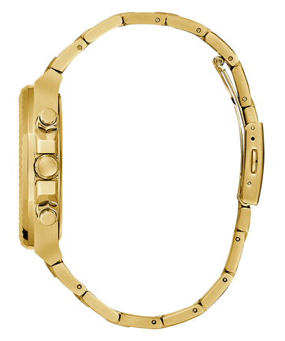 GUESS Men Green Round Dial Analogue Stainless Steel Band Watch- GW0703G2