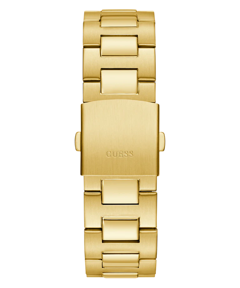 GUESS Men Green Round Dial Analogue Stainless Steel Band Watch- GW0703G2