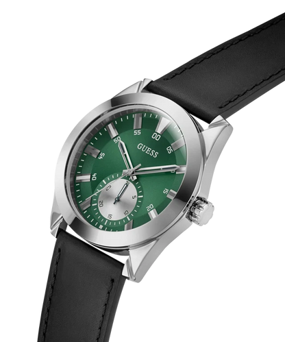 GUESS Leather Men's Analog Green Dial Men's Watch-Gw0793G1