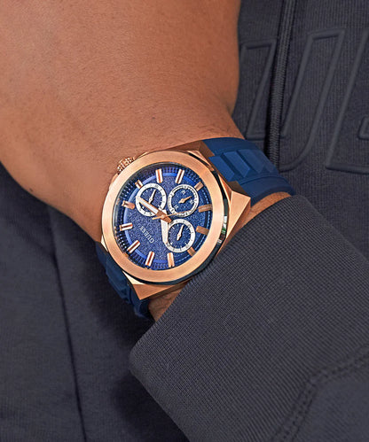 GUESS Mens Blue 2-Tone Multi-function Watch GW0799G2
