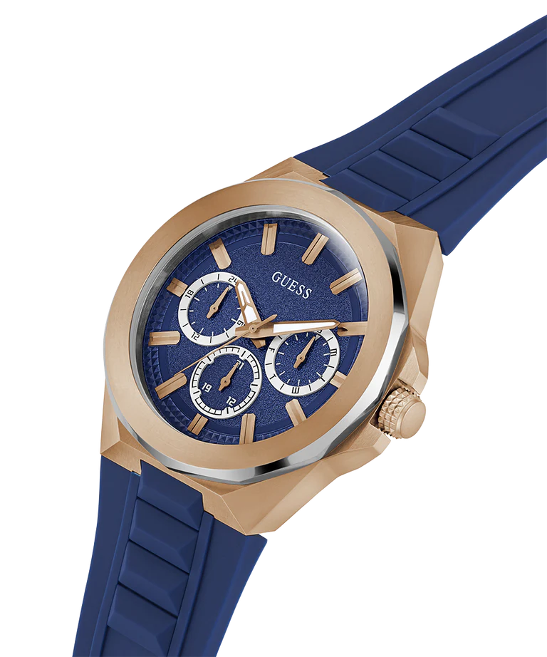 GUESS Mens Blue 2-Tone Multi-function Watch GW0799G2