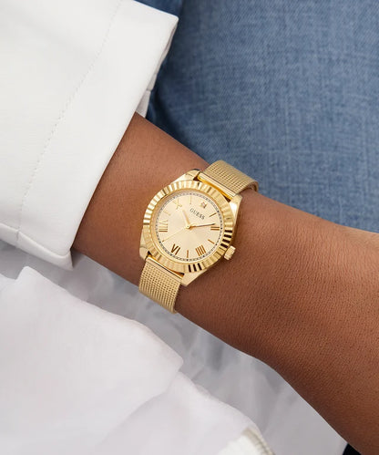 GUESS Mini Luna Champagne Round Dial Analog Women's Watch - GW0842L2
