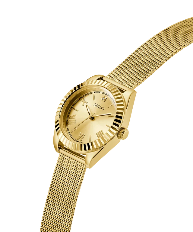 GUESS Mini Luna Champagne Round Dial Analog Women's Watch - GW0842L2