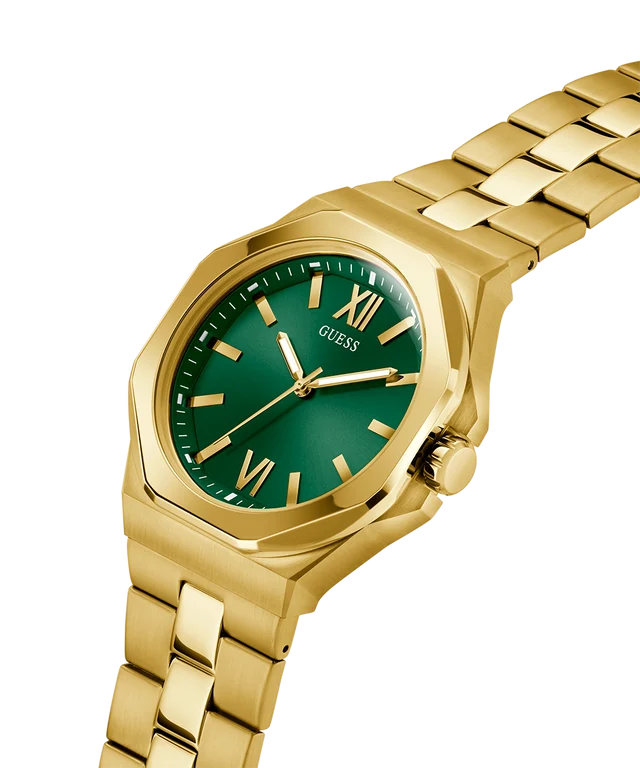 GUESS Emperor Champagne Round Dial Analog Men's Watch - GW0849G2