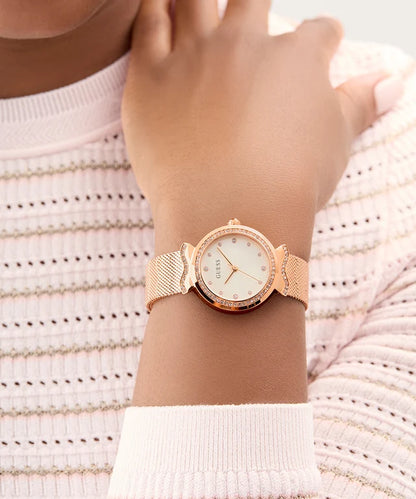 Guess Mermaid White Round Dial Analog Women's Watch - GW0866L3