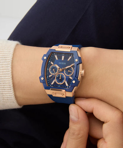 GUESS Blue Rectangle Dial Analog Watch  - For Men GW0956G4