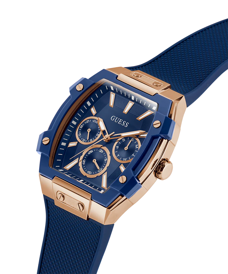 GUESS Blue Rectangle Dial Analog Watch  - For Men GW0956G4
