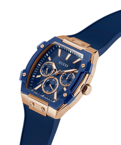 GUESS Blue Rectangle Dial Analog Watch  - For Men GW0956G4