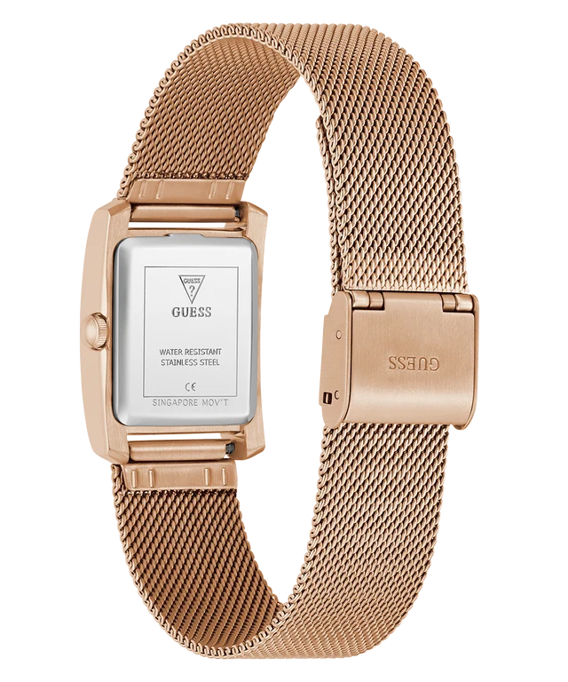 GUESS Rectangle 23mm White Dial Analog Women Watch - GW0997L3