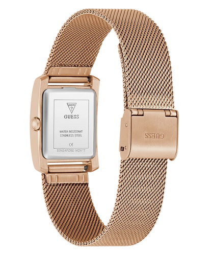 GUESS Rectangle 23mm White Dial Analog Women Watch - GW0997L3