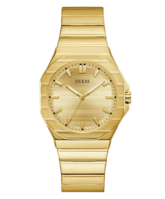 GUESS Round 38mm Champagne Dial Analog Men Watch - GW1070G2