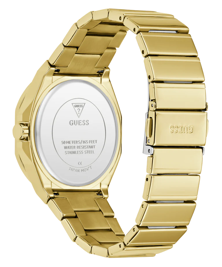 GUESS Round 38mm Champagne Dial Analog Men Watch - GW1070G2