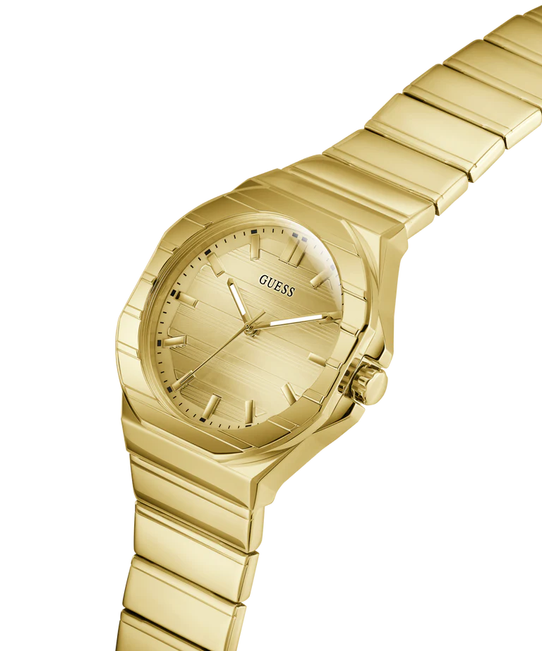 GUESS Round 38mm Champagne Dial Analog Men Watch - GW1070G2