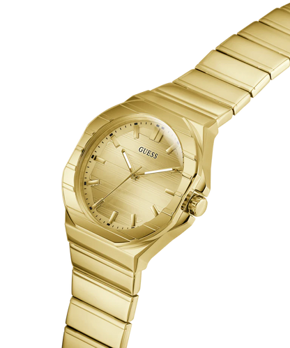 GUESS Round 38mm Champagne Dial Analog Men Watch - GW1070G2