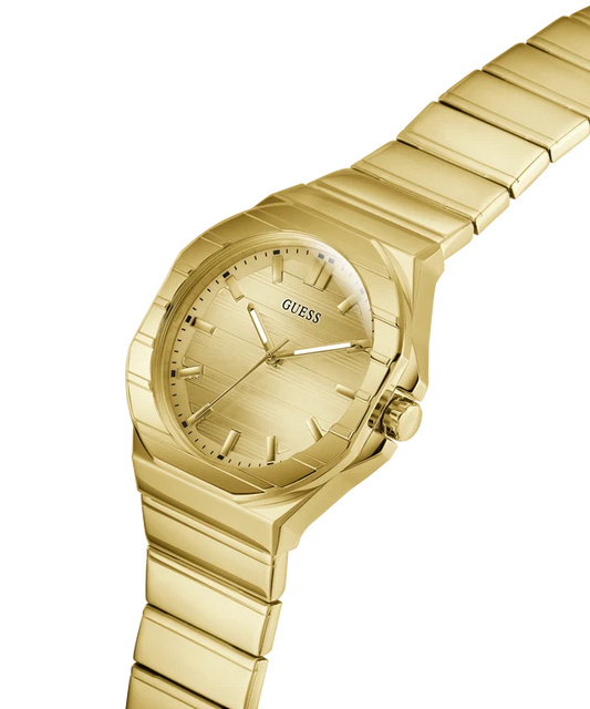 GUESS Round 38mm Champagne Dial Analog Men Watch - GW1070G2