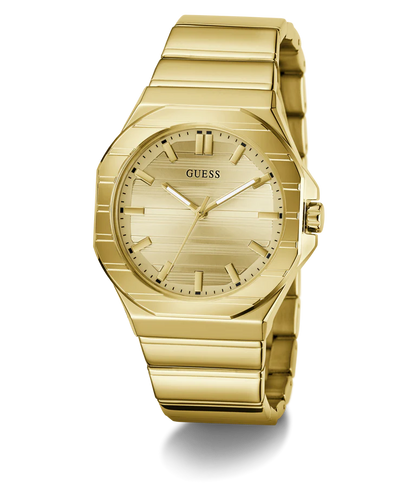 GUESS Round 38mm Champagne Dial Analog Men Watch - GW1070G2