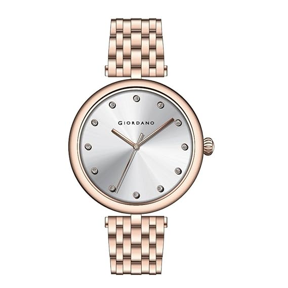 Giordano Analog Silver Dial Women's Watch - P2051-22