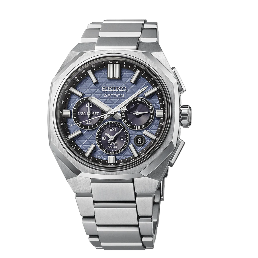 Seiko Astron GPS Solar Dual-Time Chronograph in Titanium - HAB001J1