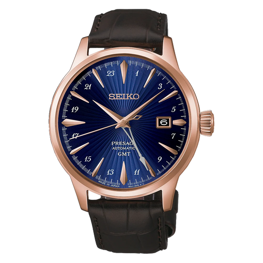 Presage Men Automatic Blue Dial Analog Leather Watch HCB005J1