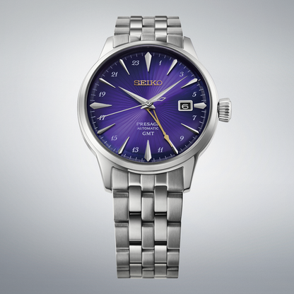 Presage Cocktail Time 145th Anniversary Limited Edition Men Automatic Blue Dial Analog Stainless Steel Watch HCB006J1