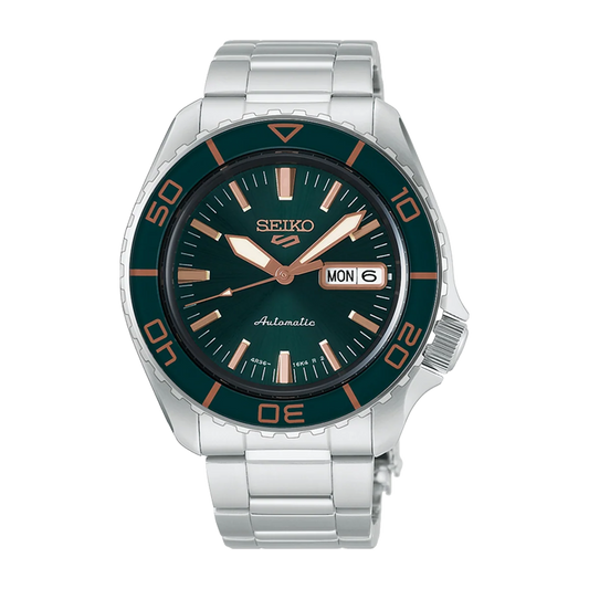 Sports Men Automatic Green Dial Analog Stainless Steel Watch HDB005K1