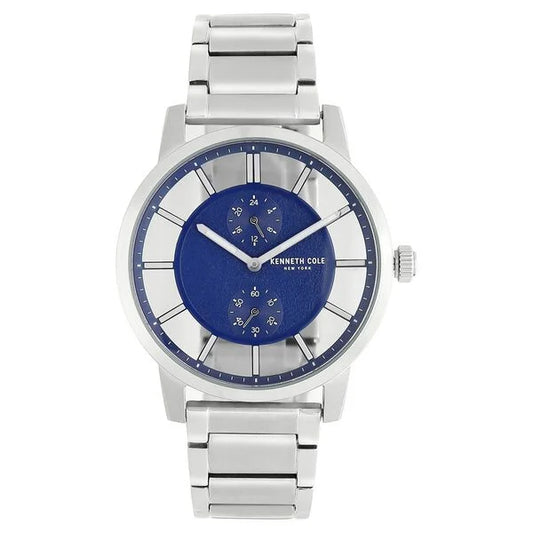 Kenneth Cole Quartz Multifunction Blue Dial Stainless Steel Strap Watch for Men nckc50570007mn